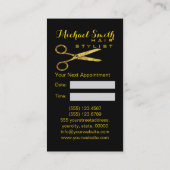 Manuscript Appointment #10 van Haar Stylist Gold S Afsprakenkaartje (Achterkant)