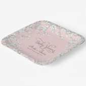 Manuscript Baby's van Girl Baby shower Rustic Papieren Bordje (Gebogen)