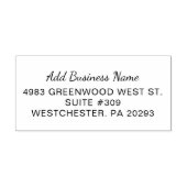 Manuscript bedrijfsnaam en retouradres rubberstempel (Afrduk)