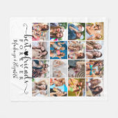 Manuscript Best Friends Forever 16 Photo Collage W Fleece Deken (Voorkant (Horizontaal))