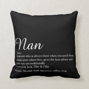 Manuscript Best Grandma, Grandmoeder Definition Kussen