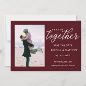 Manuscript beter samen Minimale Eenvoudige Foto Magnetische Uitnodiging (Voorkant)