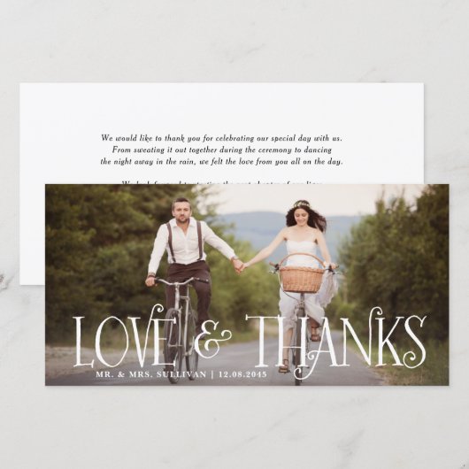 Manuscript bij Liefde & Bedankt Retro Weddenschap (Voorkant / Achterkant)