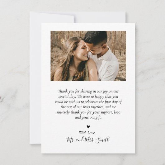 Manuscript bij Liefde en Bedankt Navy Foto Collage (Achterkant)