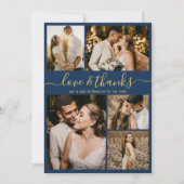 Manuscript bij Liefde en Bedankt Navy Foto Collage (Voorkant)