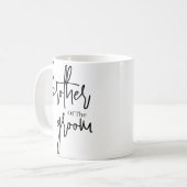 Manuscript Black broer van de bruidbruidskoffee Koffiemok (Voorkant links)