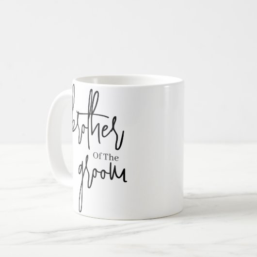 Manuscript Black broer van de bruidbruidskoffee Koffiemok (Voorkant links)