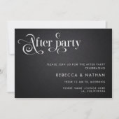 Manuscript Boho Typography Wedding After Party Kaart (Voorkant)