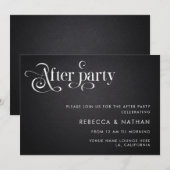 Manuscript Boho Typography Wedding After Party Kaart (Voorkant / Achterkant)