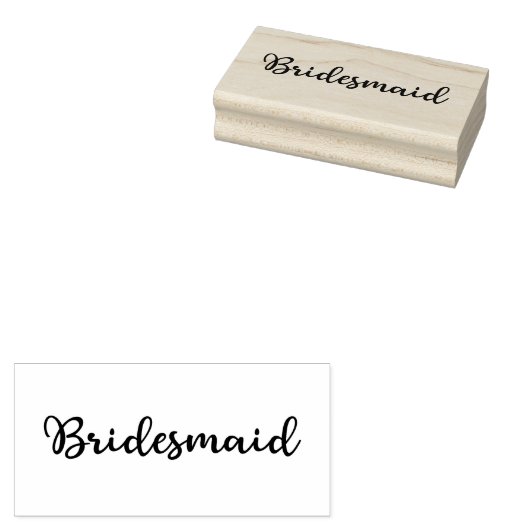 Manuscript Bridesmaid Rubber Stamp Rubberstempel (Gestempeld)