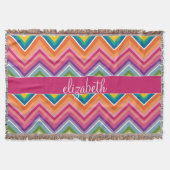 Manuscript Bright Colorful Chevron Pattern Deken (Voorkant)