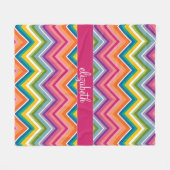 Manuscript Bright Colorful Chevron Pattern Fleece Deken (Voorkant (Horizontaal))