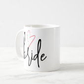 Manuscript bruin met bruine roze bruiloft koffiemok (Voorkant links)