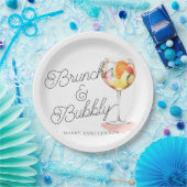 Manuscript Brunch and Bubble Cocktail Party Papieren Bordje (Feest)