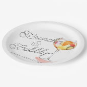 Manuscript Brunch and Bubble Cocktail Party Papieren Bordje (Gekanteld)