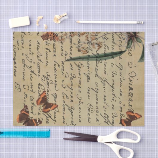 Manuscript Butterfly Ontvlekpapier Tissuepapier (Craft)