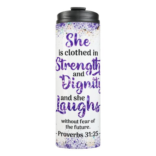 Manuscript Butterfly, spreekwoordvoerder voor vrou Thermosbeker (Voorkant)