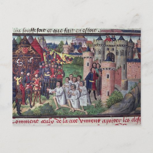 Manuscript by Jean Vauquelin Briefkaart (Voorkant)
