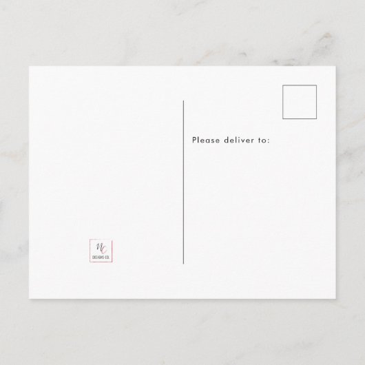 Manuscript Calligrafie 3 Foto Hallo World Birth Uitnodiging Briefkaart (Achterkant)