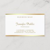 Manuscript Calligrafie Handgeschreven Gold Modern  Visitekaartje (Achterkant)