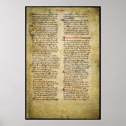 Manuscript - Canonry of Westminster, Old Middlesex Poster (Voorkant)