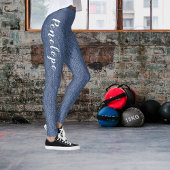 Manuscript Chic Fake Blue Jeans Leggings