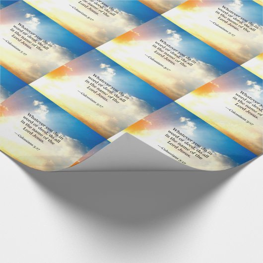 Manuscript: Colossians 3:17, Bijbelversie Cadeaupapier (Hoek)