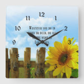 Manuscript, Colossians 3:17 Vierkante Klok (Voorkant)