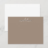 Manuscript cream beige met zwarte bekledingstekst notitiekaartje (Voorkant / Achterkant)