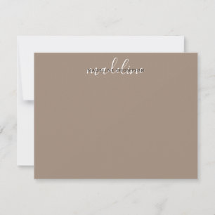 Manuscript cream beige met zwarte bekledingstekst notitiekaartje