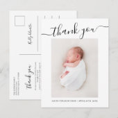 Manuscript Dank u de Baby van de Bekleding van de  Aankondigingskaart (Voorkant / Achterkant)
