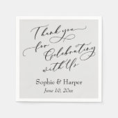 Manuscript Dank u voor het Vielen met ons Grijs Servet (Voorkant)