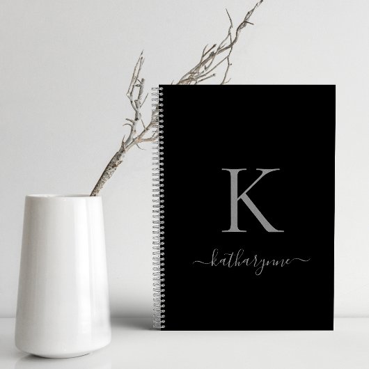 Manuscript Elegant Black en Silver Notitieboek