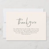 Manuscript elegant bruiloft bedankt voor de botani (Achterkant)
