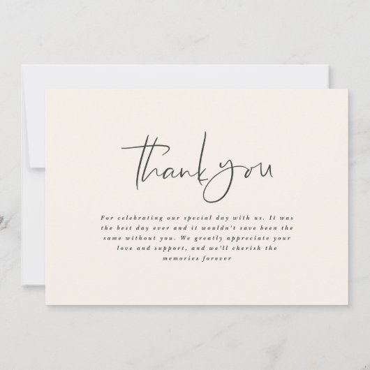 Manuscript elegant bruiloft bedankt voor de botani (Achterkant)