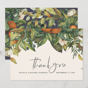 Manuscript elegant bruiloft bedankt voor de botani