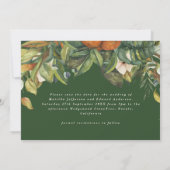 Manuscript elegant bruiloft citrus botanisch moder save the date (Achterkant)