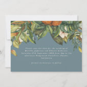 Manuscript elegant bruiloft citrus botanisch moder save the date (Achterkant)