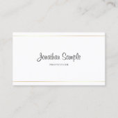Manuscript Elegant Calligraphy Modern Plain Luxury Visitekaartje (Voorkant)