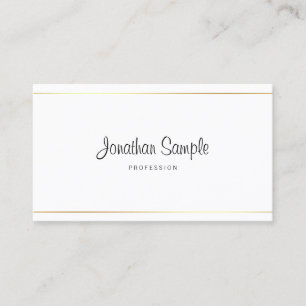 Manuscript Elegant Calligraphy Modern Plain Luxury Visitekaartje