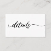 Manuscript elegant Details Weddenschap website QR- Informatiekaartje (Voorkant)