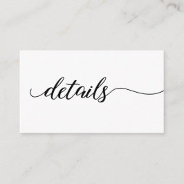 Manuscript elegant Details Weddenschap website QR- Informatiekaartje