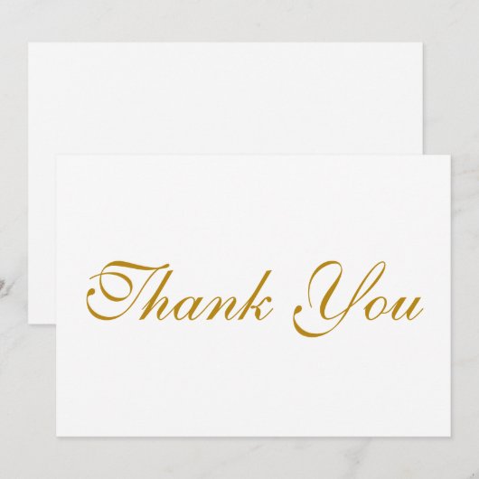 Manuscript elegant donker goud wit Dank je wel (Voorkant / Achterkant)