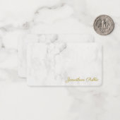 Manuscript Elegant White Marble Sjabloon Gold Text (Voorkant / Achterkant in situ)