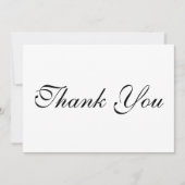 Manuscript elegant zwart wit Dank u wel (Voorkant)
