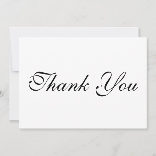 Manuscript elegant zwart wit Dank u wel (Voorkant)
