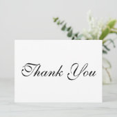 Manuscript elegant zwart wit Dank u wel (Staand voorkant)