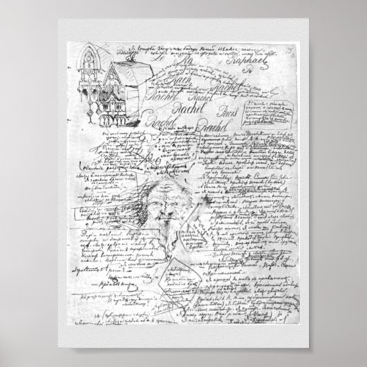 Manuscript for Fyodor Dostoyevsky's roman Demons Poster (Voorkant)