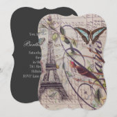 Manuscript Franse landvlinder Paris Eiffel Tower Kaart (Voorkant / Achterkant)