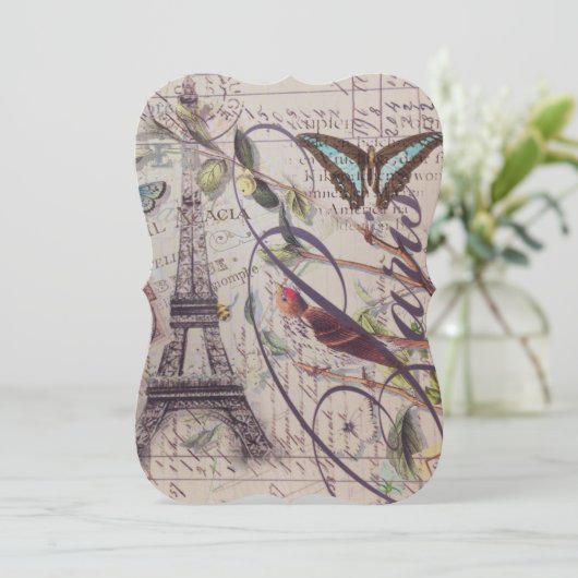 Manuscript Franse landvlinder Paris Eiffel Tower Kaart (Staand voorkant)